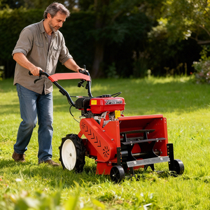 Motoculteur rotatif pour rizières et jardins, avec chenilles en caoutchouc et godet, idéal pour le travail du sol - Product Image 4