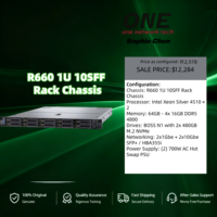 Meilleur prix R660 10SFF 700W Alimentation 64 Go DDR5 HBA355i Xeon Silver 4510 2 Serveurs Rack 1U Vente Flash En Stock