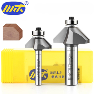 Chuanmu, herramientas de corte de borde de Panel de puerta de doble hoja, herramientas de corte de biselado de 45 grados, rodamientos personalizados ODM OEM para carpintería - Product Image 1