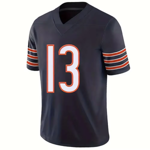 Custom Team Name Sublimation Printed Quick Dry Breathable <b>Mesh</b> Unisex Adult <b>Short</b> Sleeve Plus Size American Football Apparel - Product Image 4