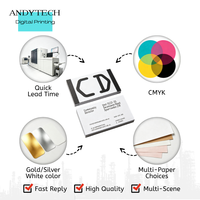 Impression numérique de cartes de visite personnalisées (carton et papier kraft) avec plastification pour impression en masse et emballage
