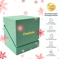 Coffret rigide sophistiqué à col incliné, finition blanche mate texturée, emballage unique, coffre à bougie artisanal au design unique