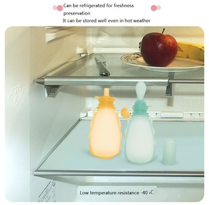 BPA Free <b>Silicone</b> Milk Storage Pouch Cartoon Print 150ml Portable Handle Ideal for Manual <b>Breast</b> Pumping and Frozen Storage - Product Image 2