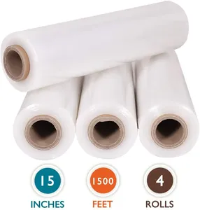 50 CM PE Stretch Packing Stretch Film in Industrial Stretch Film <b>Transparent</b> Moisture Proof Soft Packaging Film - Product Image 2