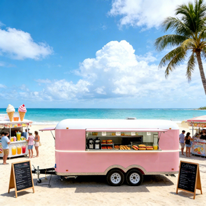 Remorque alimentaire mobile commerciale, camion-restaurant entièrement équipé, café de rue, bar, chariot à hot-dogs et <span class=keywords><strong>tacos</strong></span> - Product Image 1