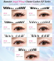 Cils en grappe, extensions de cils sous les cils, volume 3D éventailé, courbure C, aspect naturel, faux cils, tenue 7-15 jours