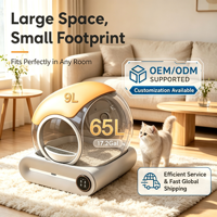 ChongxinIOT Bac à litière pour chat autonettoyant 65L, contrôle par application, contrôle des odeurs, capteur de sécurité, toilette automatique pour animaux de compagnie, meilleurs articles pour animaux