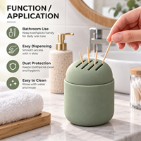 Porte-cure-dents en silicone personnalisé avec couvercle à fentes, moulage intégré, boîte de rangement portable, décoration de table à domicile en silicone