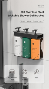 Support mural pour <span class=keywords><strong>savon</strong></span> de luxe pour hôtel <span class=keywords><strong>intelligent</strong></span>, en acier inoxydable noir mat, anti-effraction - Product Image 2