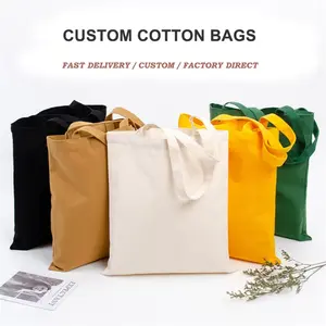 Wholesale 100% recycled cotton tote bag, cheap blank custom logo canvas tote bag, high quality cotton bag