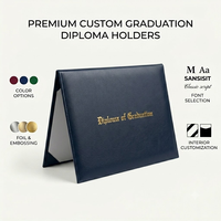 Pochette de diplôme personnalisée en cuir PU A4 avec logo imprimé