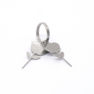 Porte-clés en acier inoxydable rose, accessoires de bijoux DIY, chaîne de corps unisexe tendance pour usage quotidien - Product Image 5