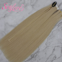 Extensions de cheveux naturels blondes de qualité supérieure, à bandes adhésives, cheveux Remy, cuticules alignées, sans nœuds, sans perte de cheveux