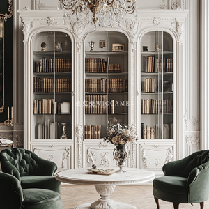 Libreria Aperta in Legno Massello Stile Europeo Personalizzabile per Soggiorno e Camera da Letto, Mobile Modulare Ecologico Tradizionale per Tutta la Casa 6 - Product Image 3