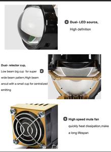 ไฟหน้ารถอเนกประสงค์เลนส์ LED 6000K สีขาวแบบ Bi LED โปรเจคเตอร์<span class=keywords><strong>3.0</strong></span>เลนส์ - Product Image 6