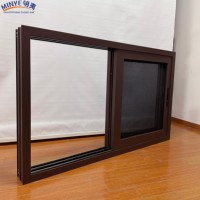 Fenêtre coulissante en alliage d'aluminium avec verre trempé robuste, système de verrouillage multiple antivol, écran horizontal en acier inoxydable CE