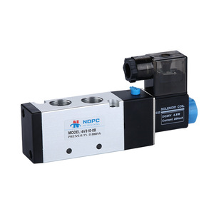 Válvula Neumática de 24V 4V310-08/10, Solenoide Neumático de 2 Posiciones y 5 Vías, Control Direccional, Estructura de Piloto de Cilindro de 220V - Product Image 1