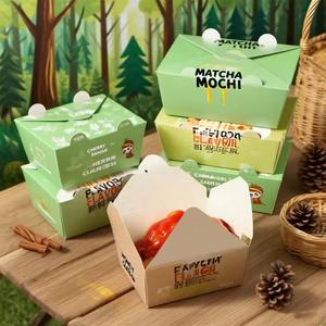 Boîtes à emporter en papier kraft biodégradable auto-montables pour hamburgers, frites, nuggets <span class=keywords><strong>de</strong></span> poulet frit, sushis et en-cas - Product Image 2
