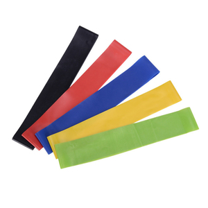 Juego de 5 bandas de resistencia elásticas para fitness con logotipo personalizado, Mini bucle codificado por colores, Kit de ejercicio de yoga para gimnasio, 100% de látex natural - Product Image 1