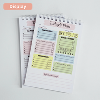Bloc-notes de planificateur de définition d'objectifs quotidiens en spirale de couverture en PP d'impression couleur personnalisée