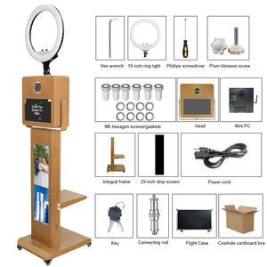 Alquiler para Fiestas y Eventos, Fotomatón con Pantalla Táctil de 15.6 Pulgadas, 8 GB de RAM, 256 GB SSD, Fotomatón con Luz de Flash de Madera, Cámara DSLR - Product Image 3