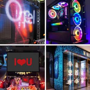 Dc5V WS2812B RGB LED Panneau <span class=keywords><strong>lumineux</strong></span> <span class=keywords><strong>flexible</strong></span> numérique adressable individuellement WS2812 8X8 16X16 8X32 Pixel Matrix Sheet Light - Product Image 5