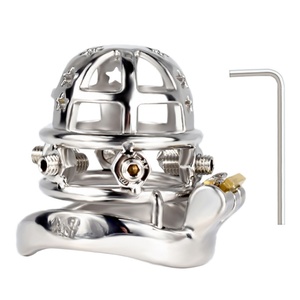 2022 Wholesale Stainless Steel Adjustable Screw Spiked Chastity Cock Cage BDSM Sex Toy Male - Product Image 6