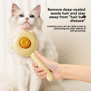 Paslanmaz Çelik Kıllı Kedi ve Köpek Tarağı, Tüy Dökülmesini Önleyici ve Tüy Alma Aracı - Product Image 2
