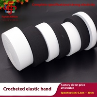 Bande élastique tricotée noire de 3 cm, certifiée OEKO-TEX 100, haute élasticité, pour la couture de ceintures de vêtements