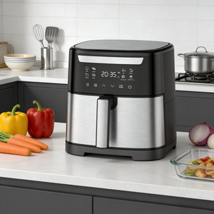 Freidora <span class=keywords><strong>de</strong></span> Aire Inteligente para Cocina con <span class=keywords><strong>Libro</strong></span> <span class=keywords><strong>de</strong></span> <span class=keywords><strong>Recetas</strong></span>, Función <span class=keywords><strong>de</strong></span> Memoria, Modo <span class=keywords><strong>de</strong></span> Precalentamiento, Diseño Elegante, Base Antideslizante, Freidora Eléctrica - Product Image 2