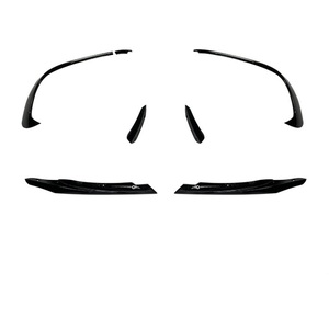 Divisor de aire delantero para <span class=keywords><strong>Mercedes</strong></span> <span class=keywords><strong>Benz</strong></span>, alerón negro brillante, Clase A, W176, A250, A45, AMG, 6 uds. - Product Image 2