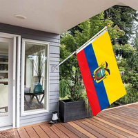 3x5FT Poliéster Precio barato Bandera de país de Ecuador y bandera nacional con dos ojales