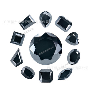 Wuzhou หินมอยส์ซอไนต์ทรงหลวมพร้อมใบรับรองแกะสลักขนาดเอวสีดำ - Product Image 6