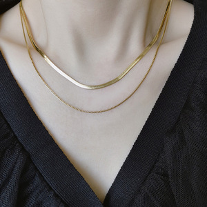 Collar Gargantilla de Cadena de Serpiente Chapado en Rodio para Mujer, Estilo Clásico en Capas, Joyería de Moda - Product Image 6
