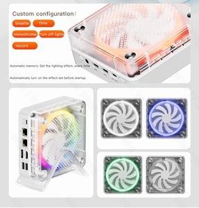 Mini <span class=keywords><strong>PC</strong></span> de la série Ice Soul, AMD R7 5800H 8 cœurs, éclairage RGB, DDR4, NVMe 2.5G, double LAN, ordinateur hôte pour joueurs, 3x4K, WiFi6, BT5.2, mini <span class=keywords><strong>PC</strong></span> AMD - Product Image 3