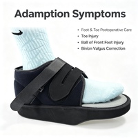 Chaussure post-opératoire CE OEM ODM à semelle rigide compensée en mousse de velours pour la décompression, idéale pour la chirurgie du pied et de l'orteil et la correction de l'hallux valgus