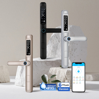 Serrure de porte coulissante étanche à code électronique TTlock, serrure de porte en aluminium à rupture thermique, serrure de porte intelligente extérieure à empreinte digitale
