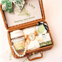 Coffret cadeau beauté LANJO Premium, salon de beauté, cadeaux personnalisés pour clients, boîte en papier recyclé faite à la main, logo personnalisé, sérigraphie