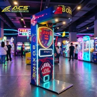 Machine de jeu d'arcade de boxe ACS Riteng Coin Operated Street Amusement Ultimate Big Hit Punch, en métal, garantie 1 an (version anglaise)