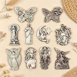 Figurines en Obsidienne Argenté<span class=keywords><strong>e</strong></span> Naturelle en Gros : Ange Gardien, Fé<span class=keywords><strong>e</strong></span>, Méduse et Jésus Sculptés pour la Décoration Intérieure et la Collection - Product Image 1