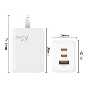 Japan Gan Tech Pd 65W Gan Pps Snellader Usb Oplader Usb Pd Qc Muur Oplader Voor Mobiele Telefoon Ipad Tablet Iphone14 - Product Image 4