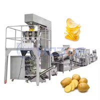 Automatische voedselverwerkingsapparatuur groente fruit complete aardappelchips productielijn mixer friteuse 500-3000kg/u capaciteit
