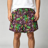 Shorts de plage pour hommes avec imprimé koala personnalisé par sublimation, vente en gros, séchage rapide, avec doublure en mesh