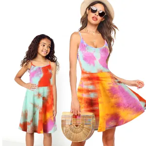ملابس مخصصة عالية الجودة للأم والطفل والفتاة ملابس صيفية عائلية متطابقة