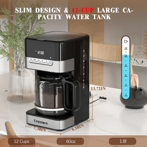 Máquina <span class=keywords><strong>de</strong></span> café espresso eléctrica profesional Empstorm 11D, pequeña, 12 tazas, cafetera <span class=keywords><strong>de</strong></span> <span class=keywords><strong>goteo</strong></span>, tarro <span class=keywords><strong>de</strong></span> vidrio <span class=keywords><strong>para</strong></span> coche, uso en Hotel, venta al por mayor, pequeña - Product Image 2