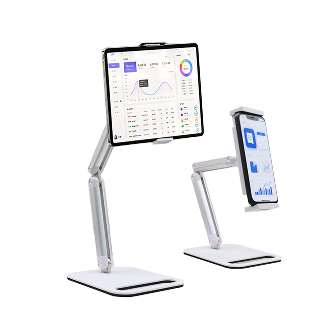 ABS Metal Portable Monitor Stand 360° Multi-Axis Rotation for iPad Galaxy Tabs Switch iPhone in Office Desktop