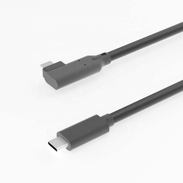 Type-C to C Right Angle 90 Degree USB-C 5A 100W PD Fast Charging Cable with USB 3.2 Gen2 10Gbps Data Transfer Smart 1m