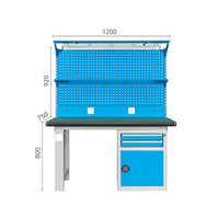 Établi d'atelier de table de travail industriel robuste personnalisé professionnel accepter armoire à outils d'équipement de Table de travail d'atelier OEM