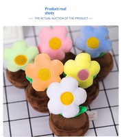 Mini plante en pot jouet, pendentif fleur, 10 cm, polyester, rembourrage en coton PP, unisexe
