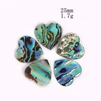 Taille personnalisée 20mm-55mm coquille d'ormeau naturel lisse pendentif à breloque doux coeur Paua perles de coquillage pour la fabrication de bijoux à bricoler soi-même